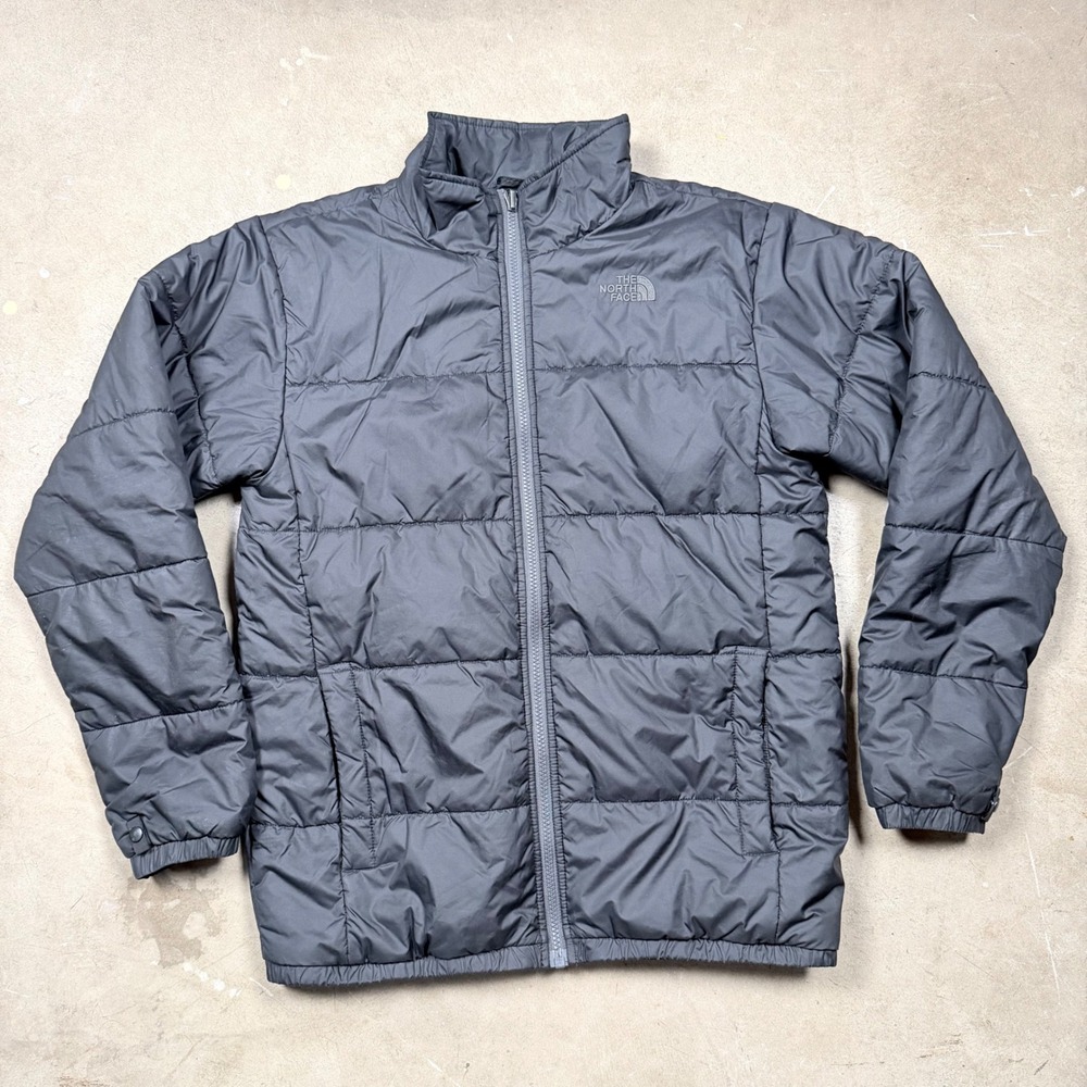 The North Face Boys XL 18/20 Black Puffer Jacket Quilted Full Zip Insulated Coat